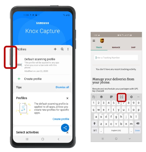 Using Knox Capture to read barcodes