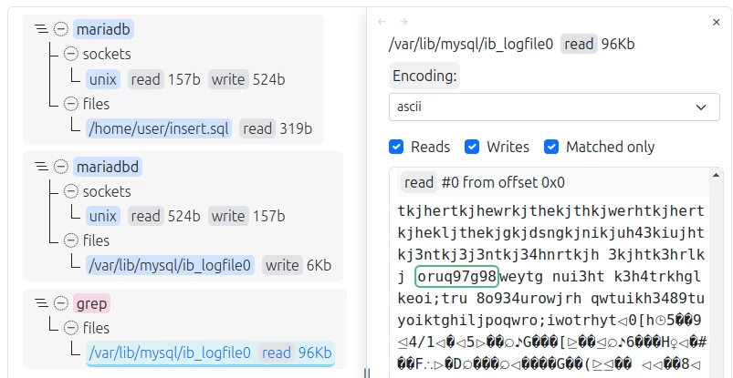 Regular read and write (and their variants) for files are well intercepted by Natch.