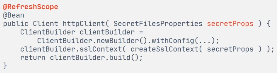 Where to get secrets in Java services on Spring