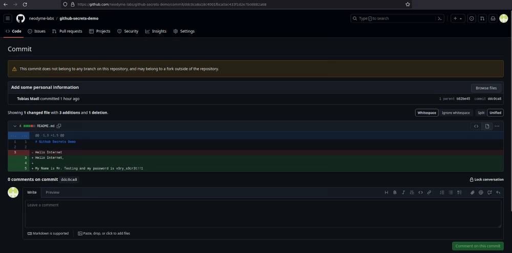 Example of a hidden commit. Source: neodyme.io