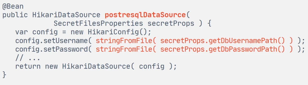 Secrets in Spring: where to get and how to update