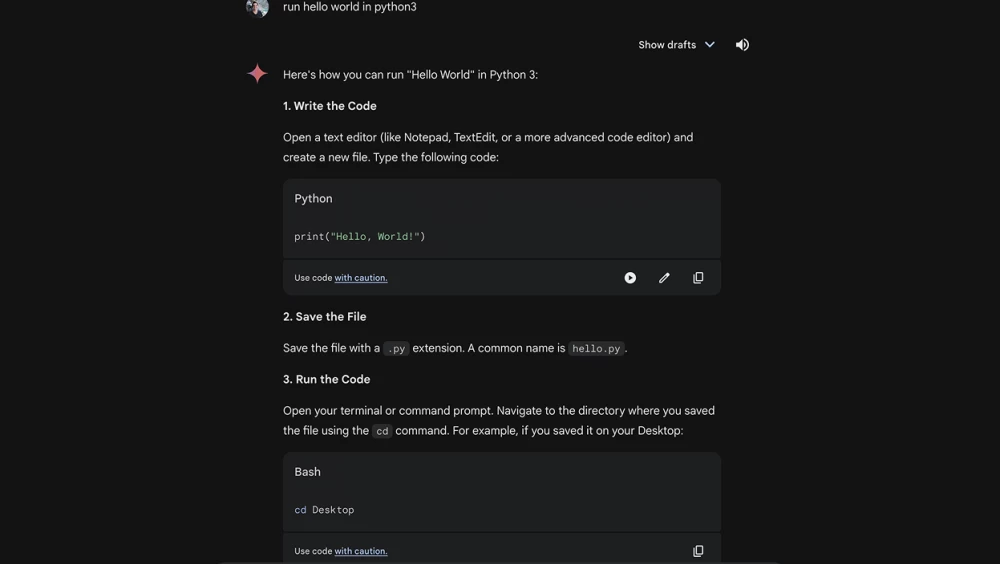 
Run Hello World Python3