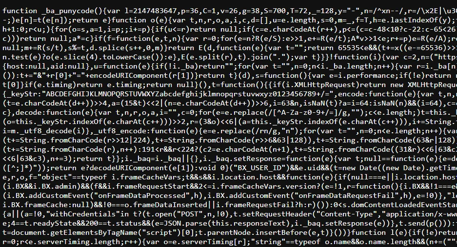 Code of the script ba.js