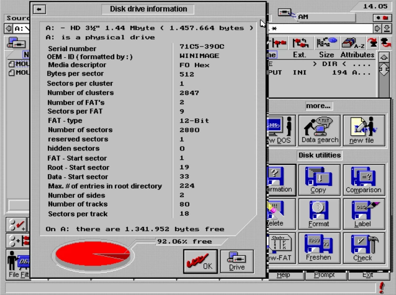 Disk drive information