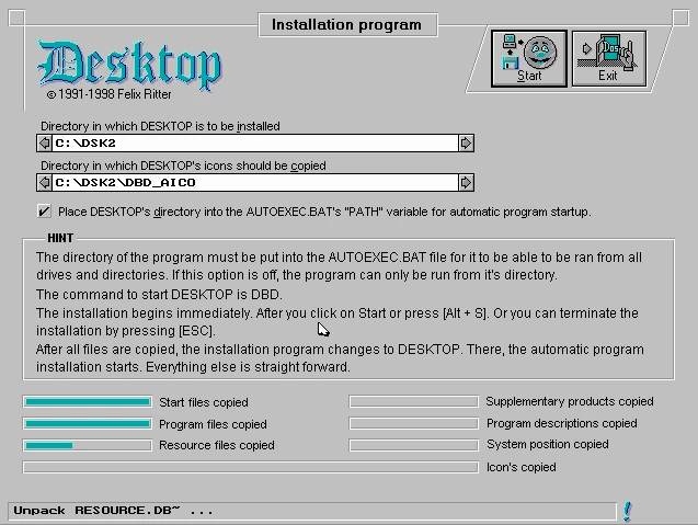 Installation in progress