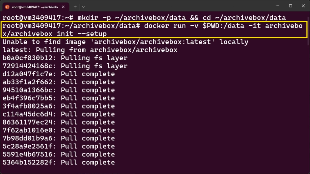 Scheduling for automatic archiving with ArchiveBox