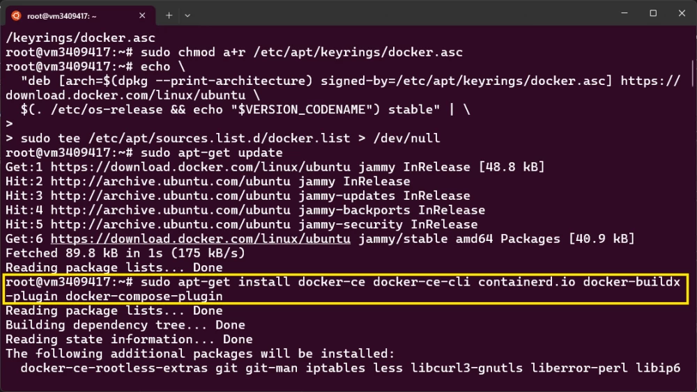 The process of installing and configuring ArchiveBox on a virtual server