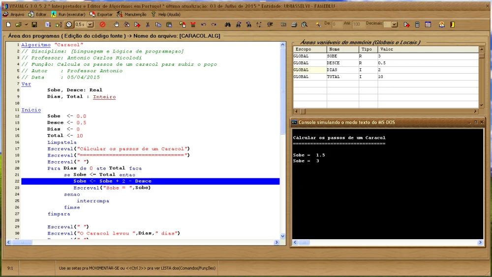 Example of a project snippet in this language, (source)