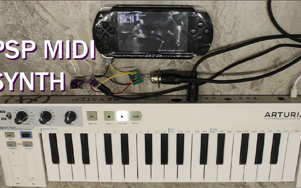 Synthesizer on PSP with MIDI Keyboard Connection