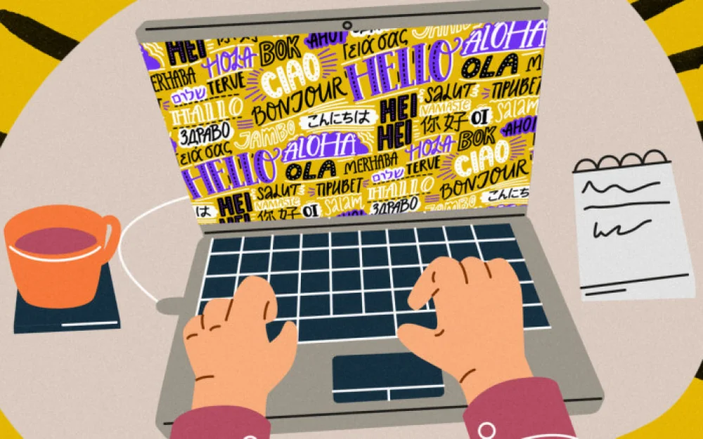 Code without if and while: five programming languages not in English