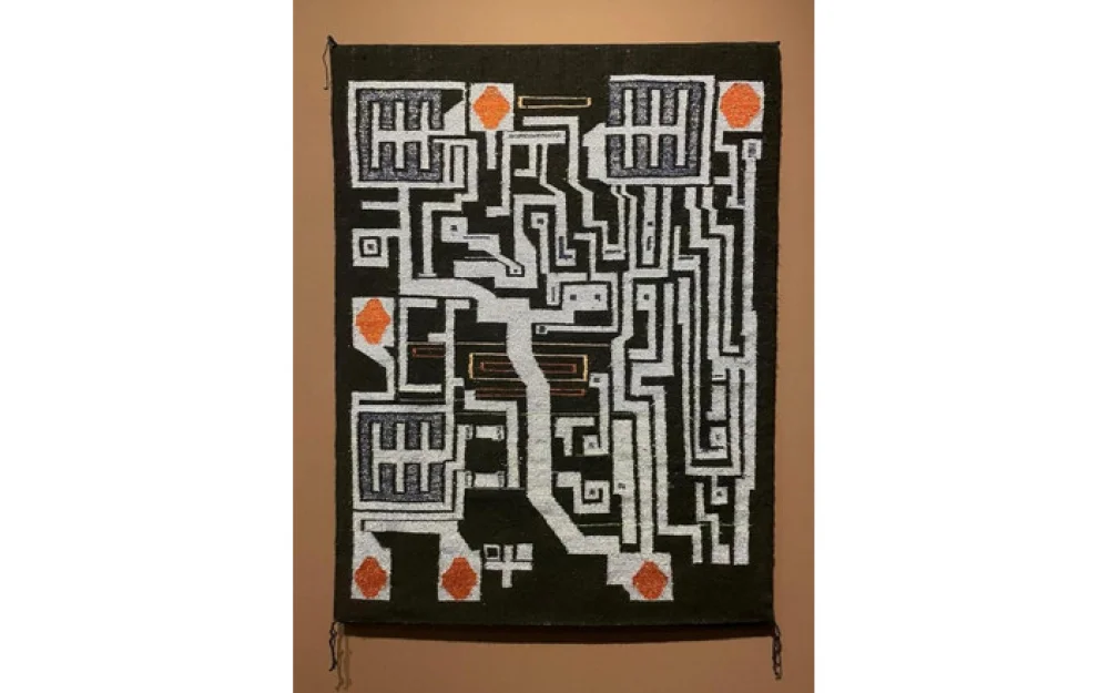 Navajo Rug in the Shape of an Integrated Circuit: Timer 555
