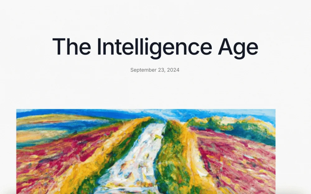 
The Intelligence Age. Translation of Sam Altman's essay