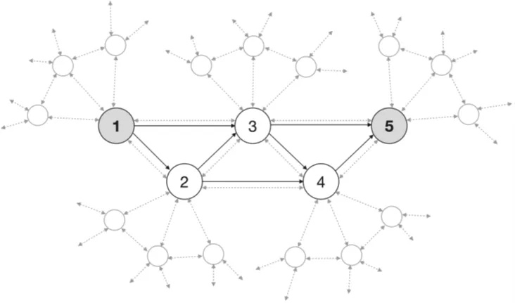 Figure 1. Visualization of a specific section of a large-scale quantum network.