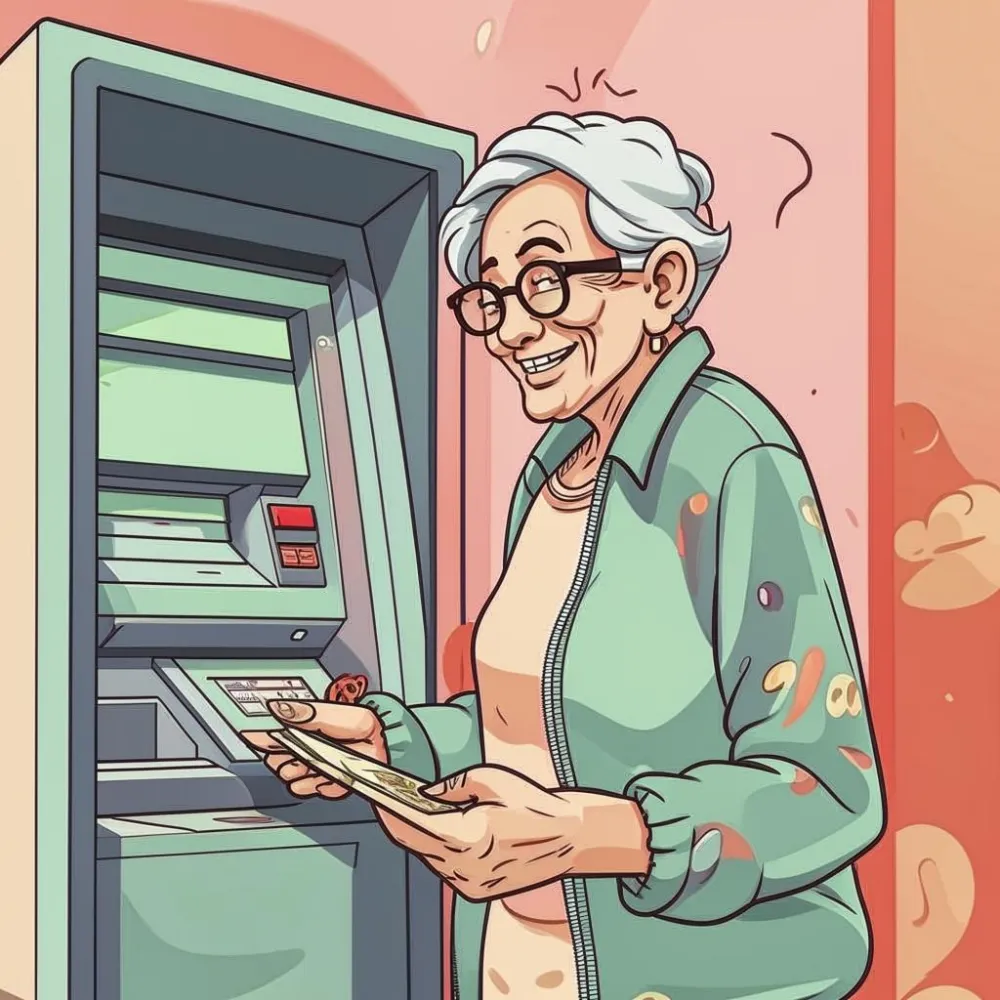 The fraudster pretends to receive a large pension