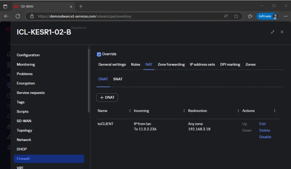 Overcoming address conflicts when transitioning to SD-WAN