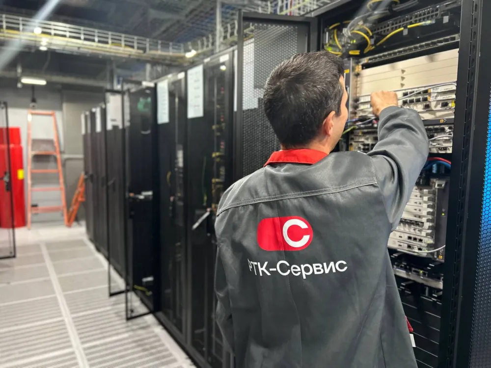 Telecommunication racks in the laboratory