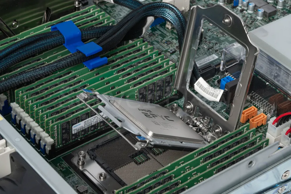 Modern EPYC processors have up to 128 computing cores and can scale up to 2 sockets.