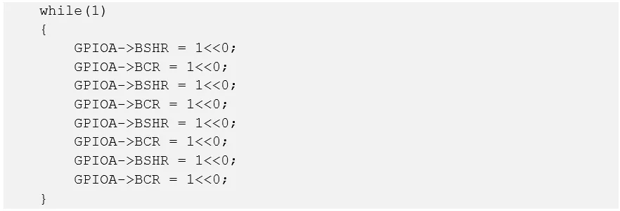 Processor cycles in the CH32x035 controller, graphical representation