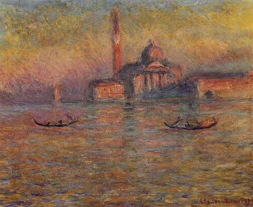 Claude Monet. San Giorgio Maggiore. Cityscape, Impressionism.