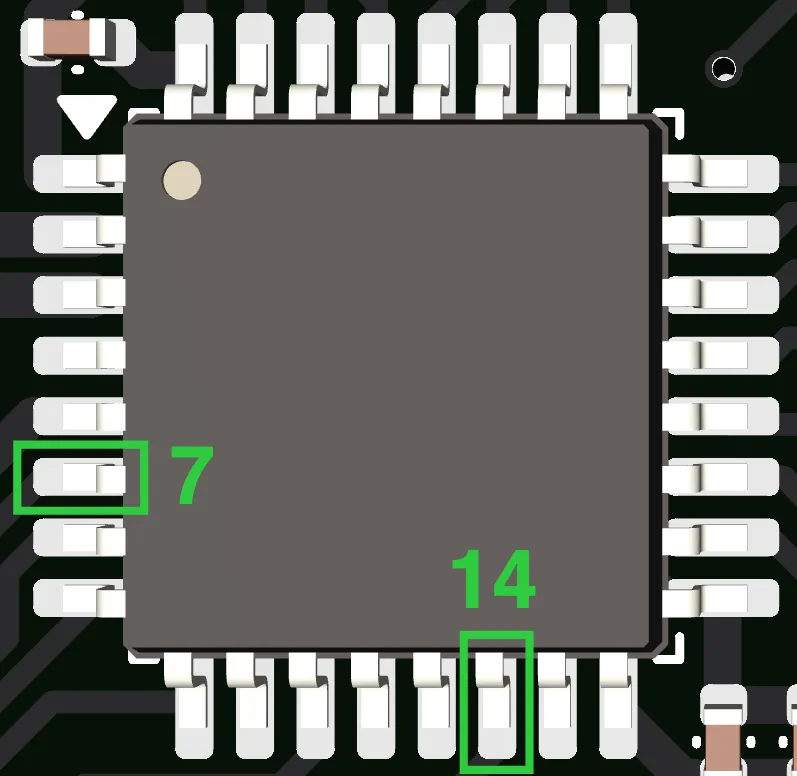 LED connection diagram to STM32