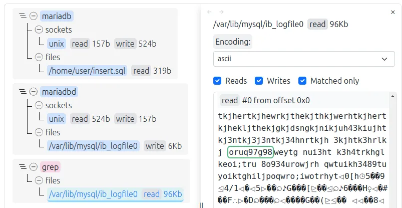 Regular read and write (and their variants) for files are well intercepted by Natch.