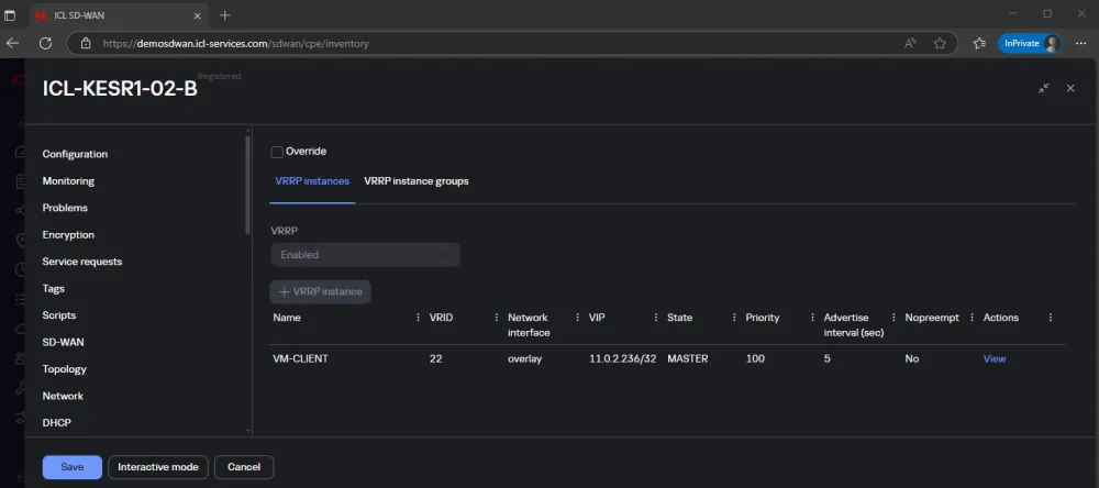 Address space conflict when integrating office branches via SD-WAN