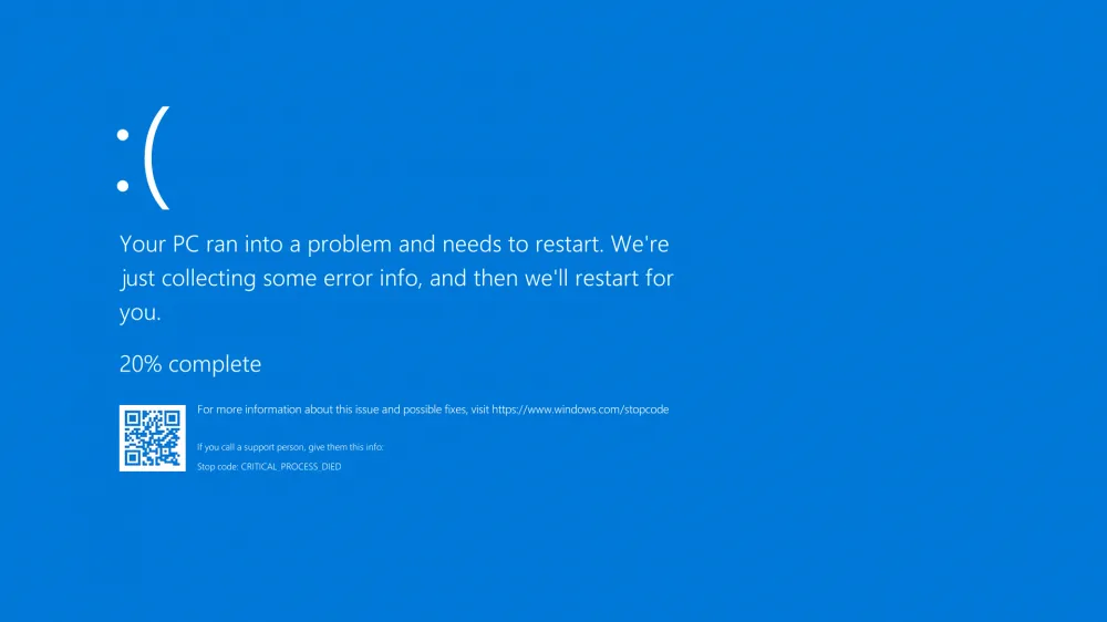 The infamous BSOD (this error is different, I didn’t take a photo of the screen back then)