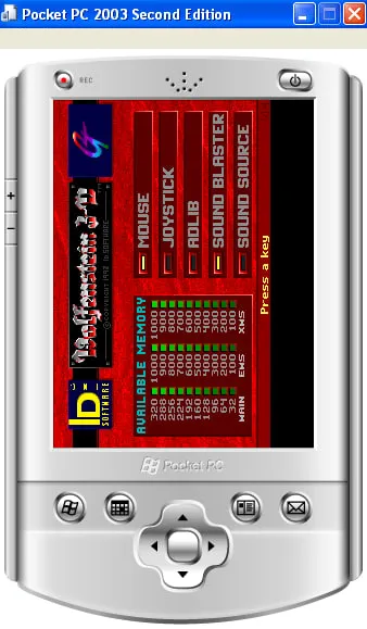 TSD with ported Wolfenstein 3D game on the screen