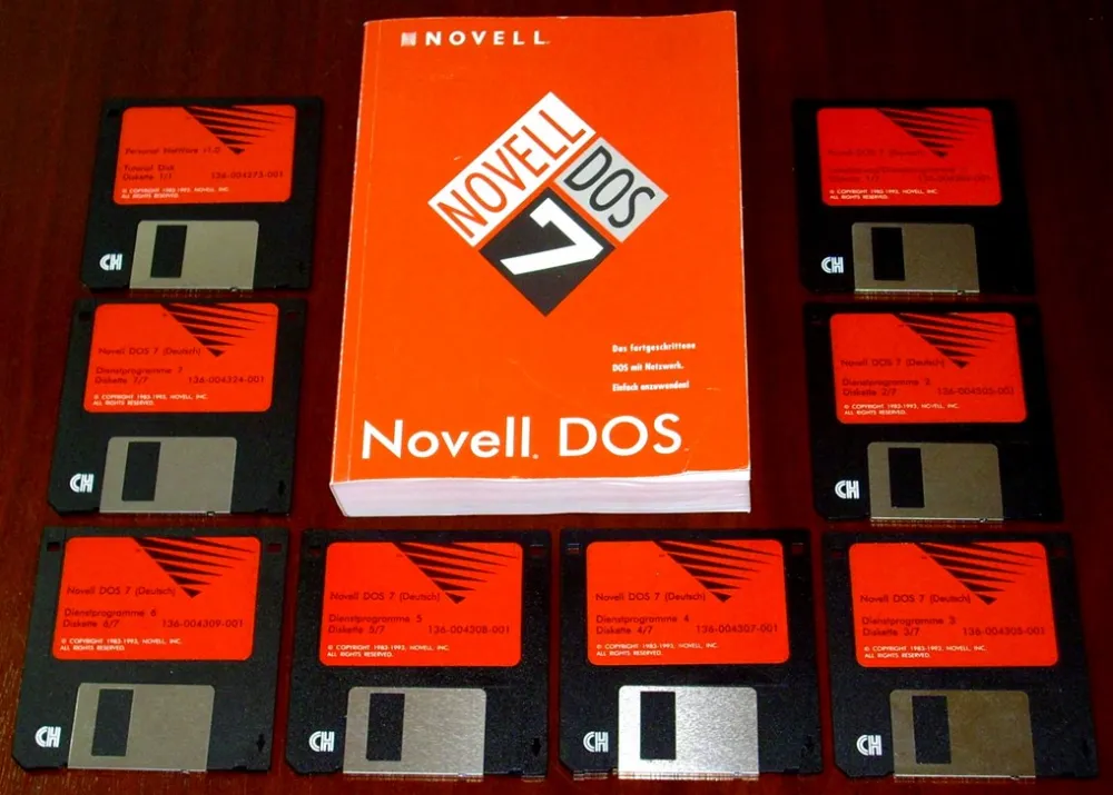 Novell DOS 7 distribution, image source