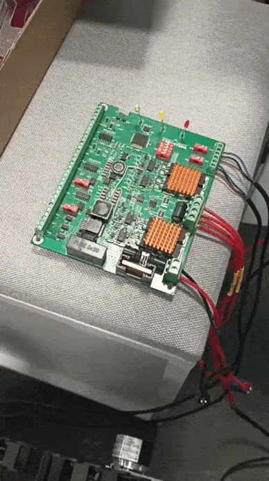 Electrical connection diagram of the controller and stepper motor