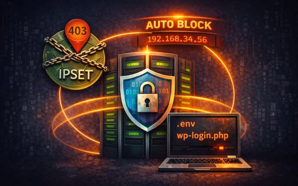 Three Layers of Server Protection: ipset, auto-block, and CrowdSec