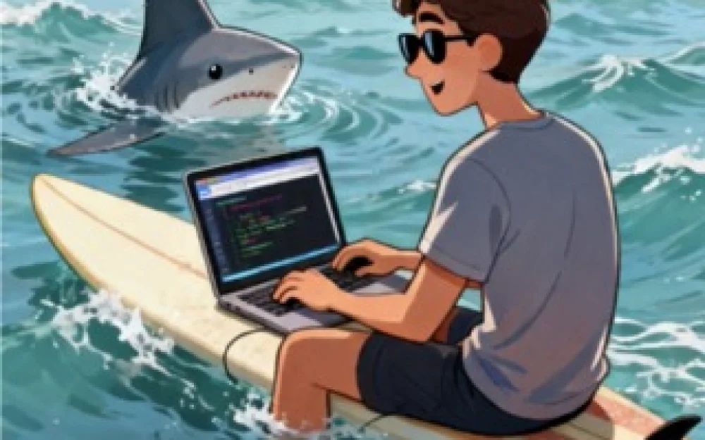 Vibe Coding as Surfing Between Hype and Neuro-Slop