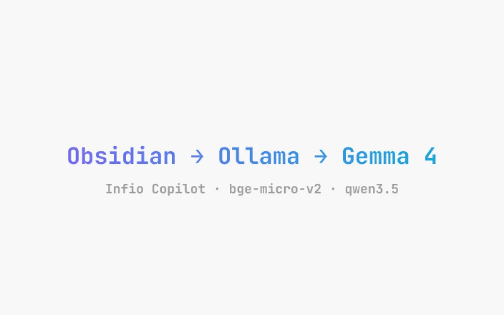 Local AI in Obsidian without Subscriptions: A Working Combination with Ollama, Gemma 4, and Infio Copilot